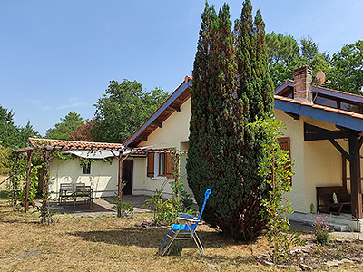 Haus Bancalet: Die Terrasse vor dem Westflügel