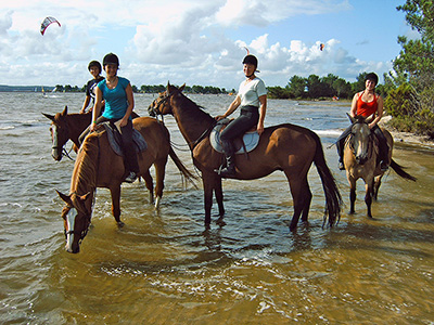 Reiten am Lac de Hourtin