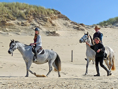 Reiten am Atlantikstrand
